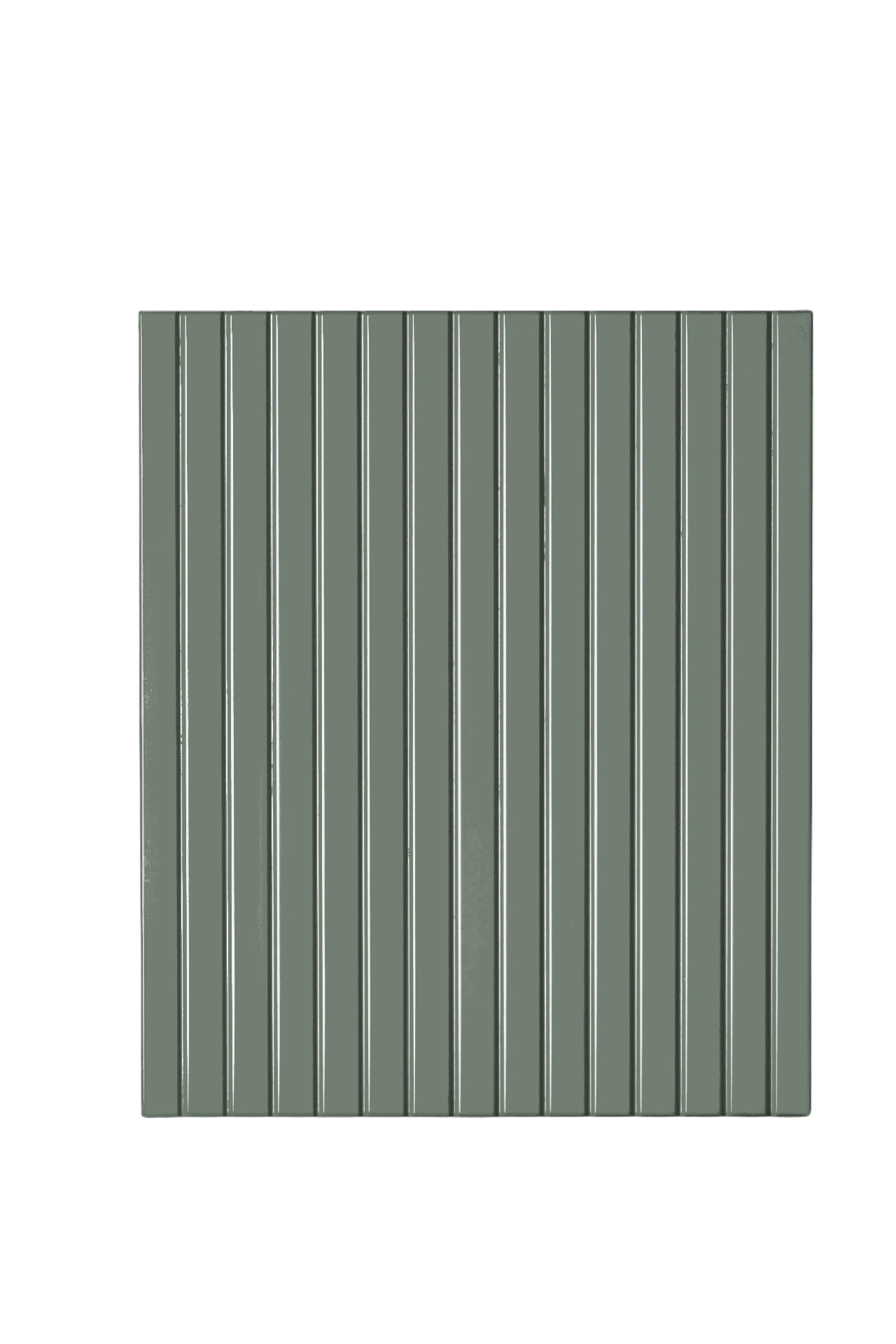 Green Reeded door front