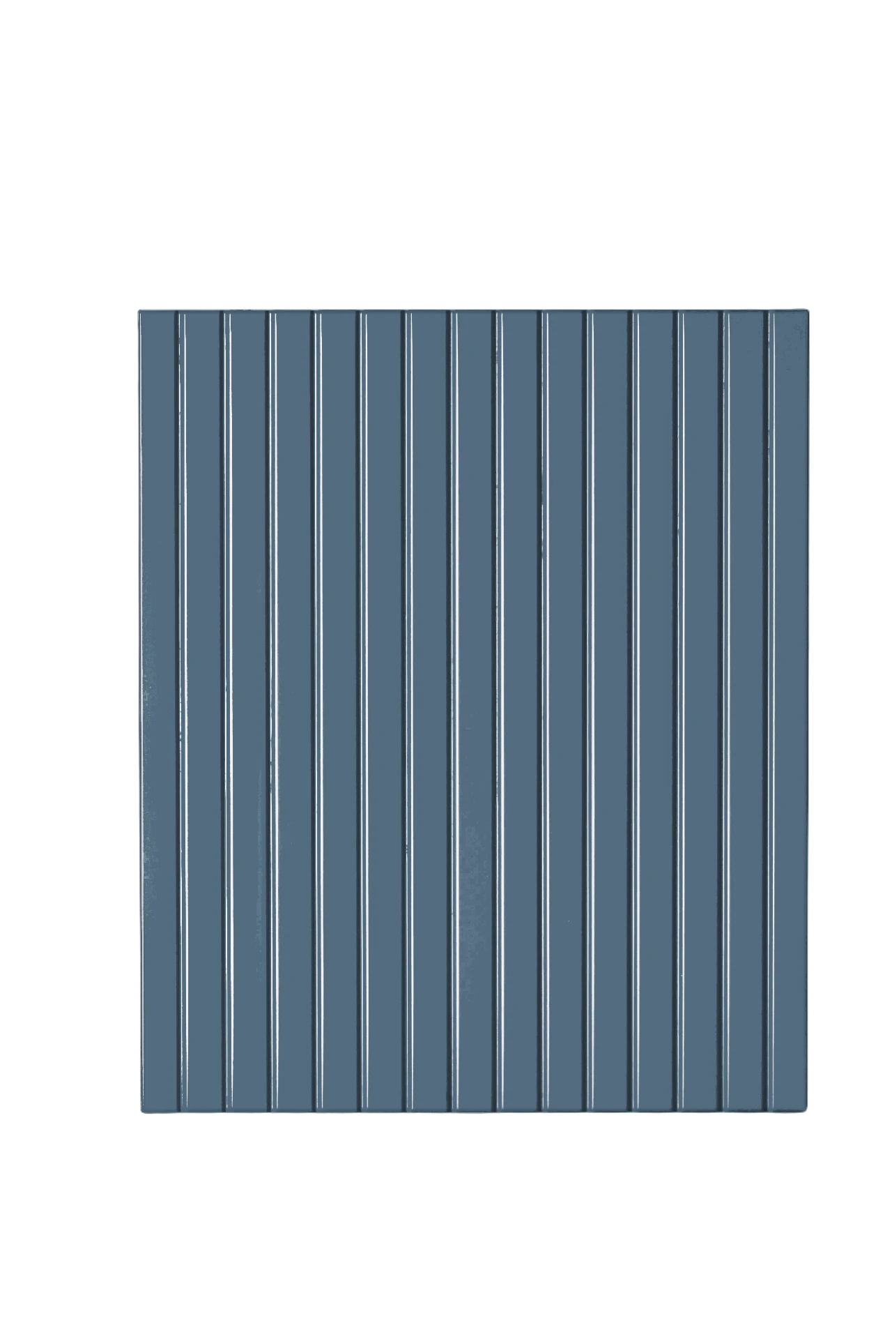 Blue Reeded door front