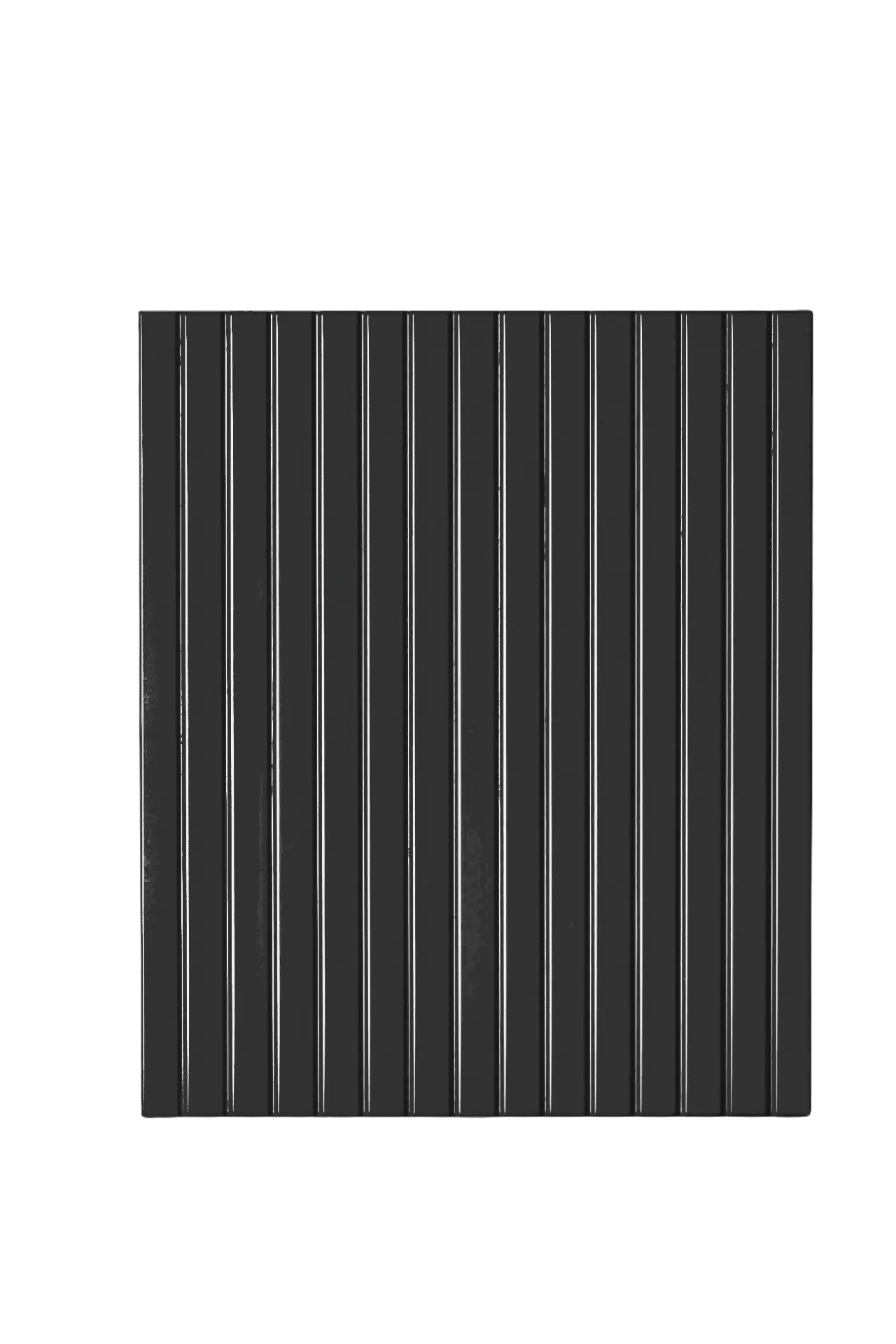 Black Reeded door front